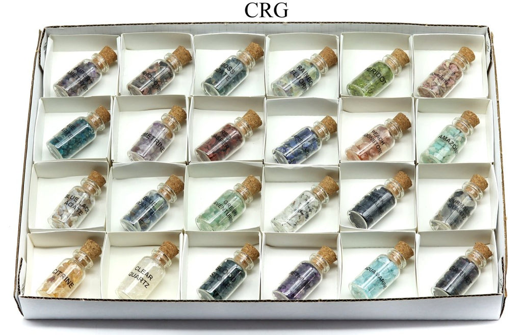 24 Piece Flat - Bottled Gemstone Chips