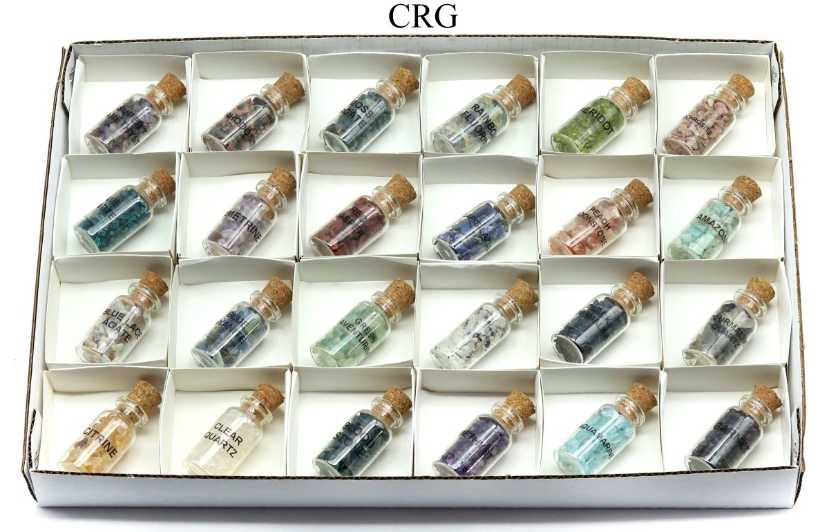 24 Piece Flat - Bottled Gemstone Chips