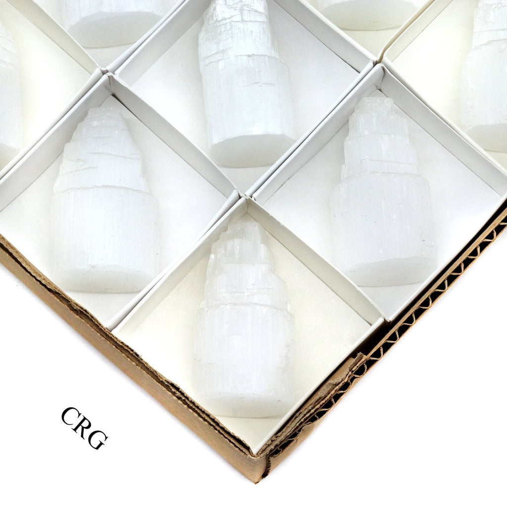24 Piece Flat - Selenite Towers / 2-3" Average Size