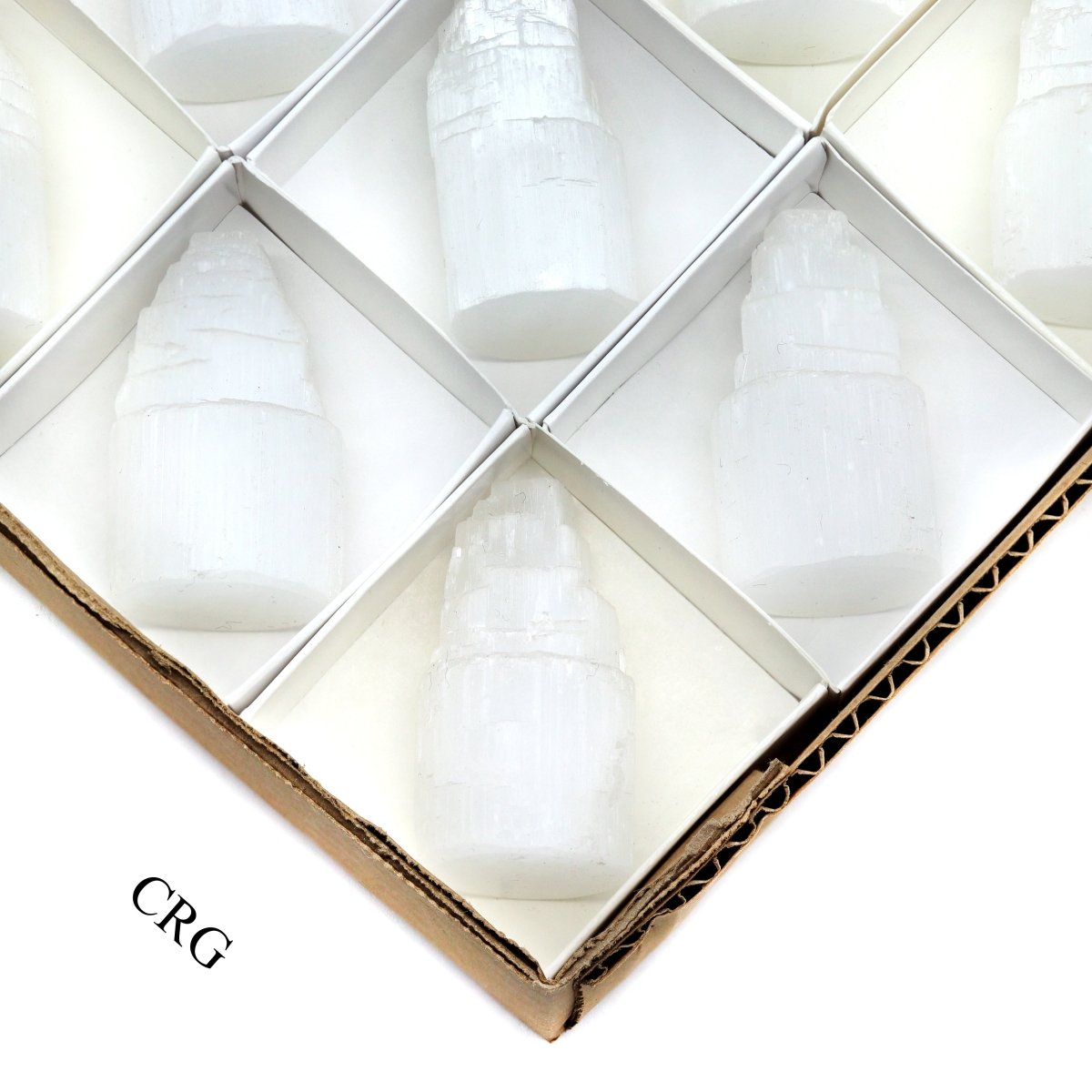 24 Piece Flat - Selenite Towers / 2-3" Average Size