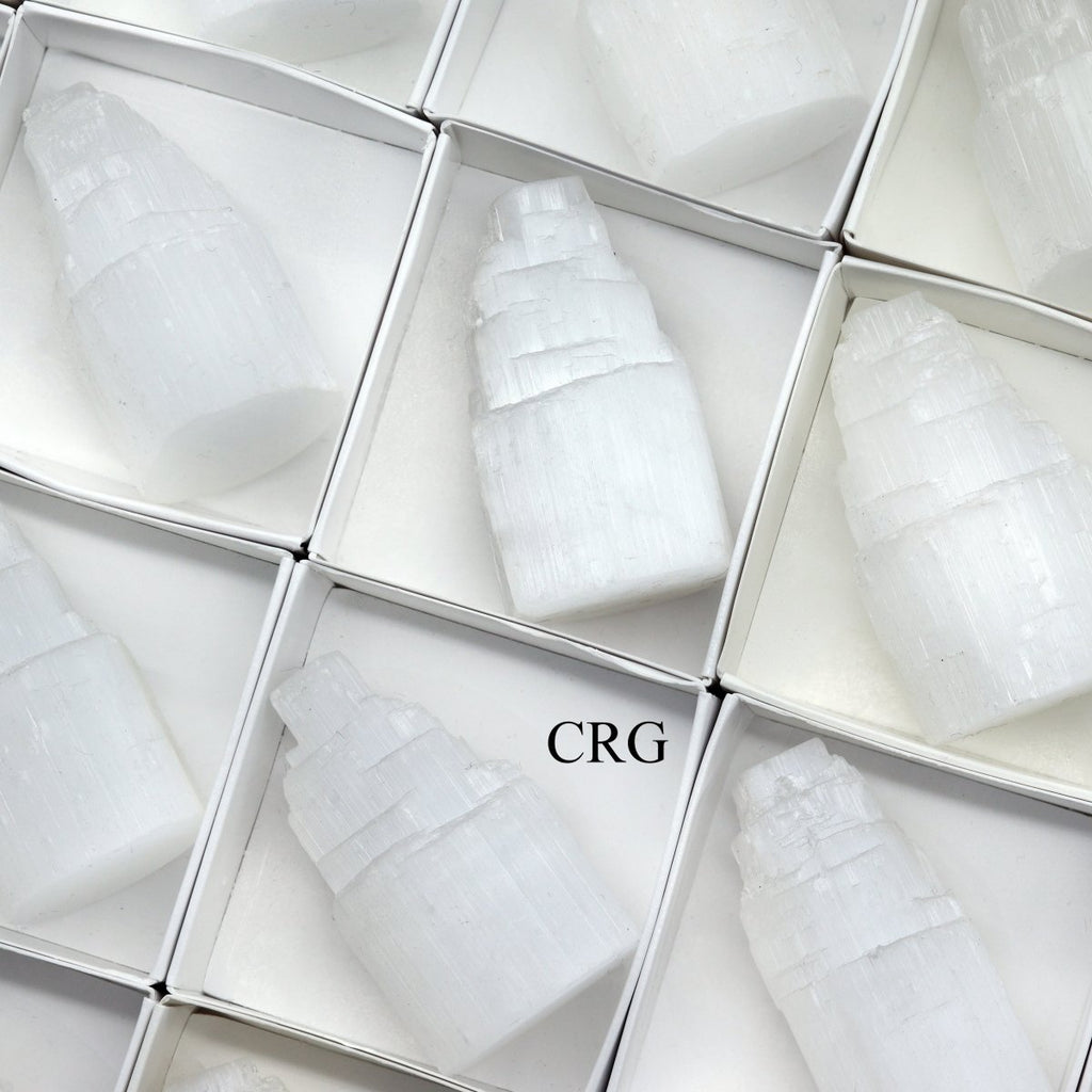 24 Piece Flat - Selenite Towers / 2-3" Average Size