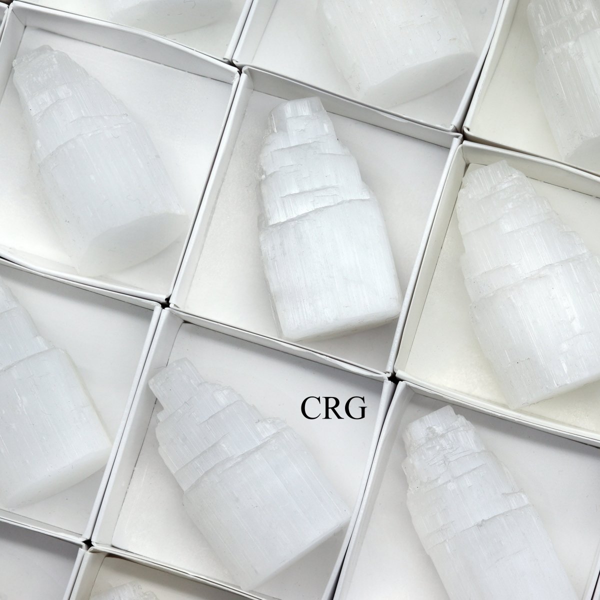 24 Piece Flat - Selenite Towers / 2-3" Average Size