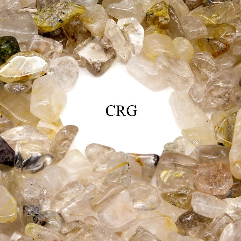 Tumbled Gold Rutilated Quartz Confetti Chips / 4-7mm AVG - 1 KILO LOT
