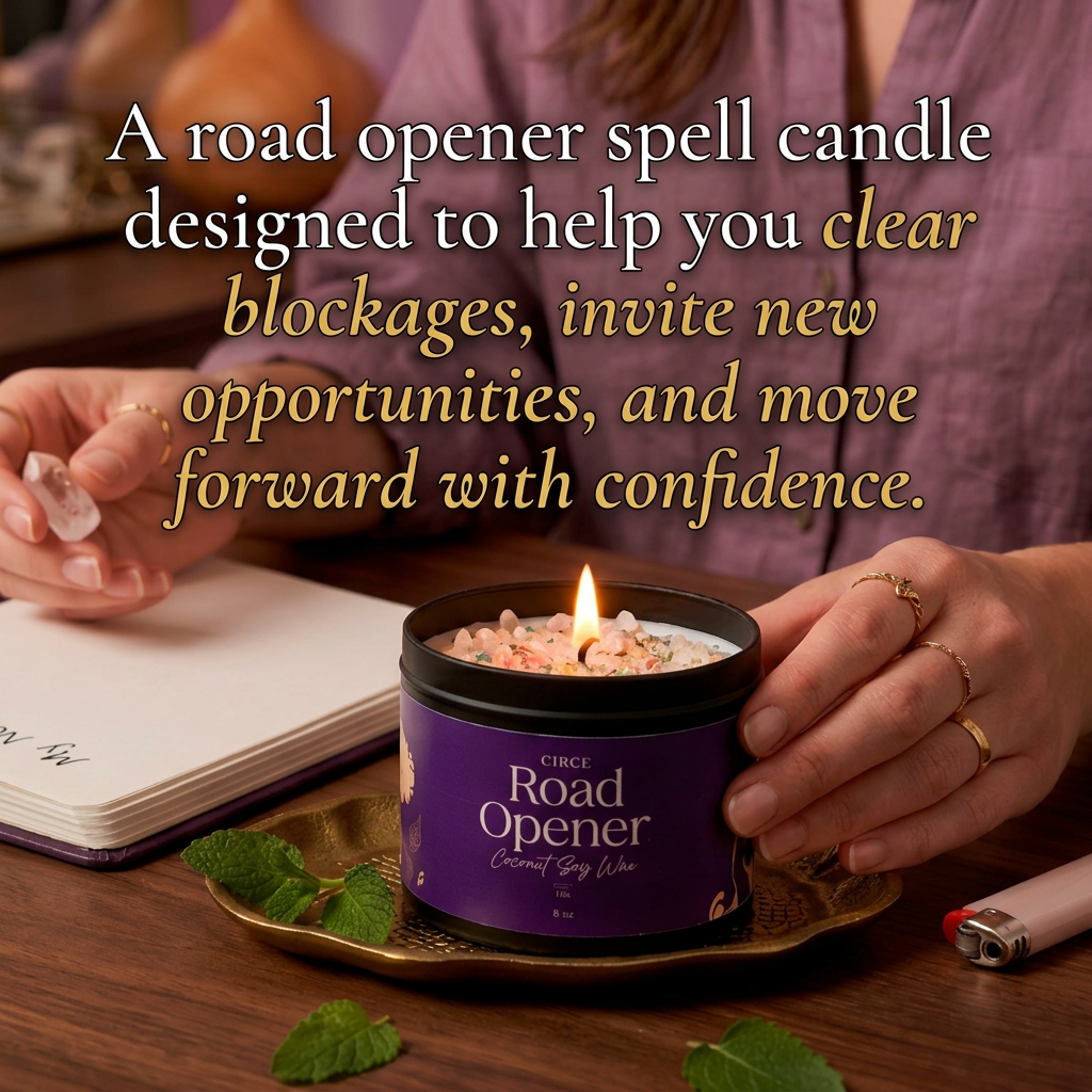 Road Opener Candle — 8 oz Ritual to Remove Obstacles