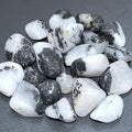 White Quartz Crystal and Tourmaline Tumbled Stones (By The Piece Or Pound)
