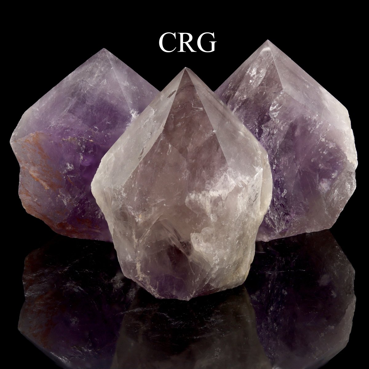 3 KILO LOT - Amethyst Top Polished Towers W/ Cut Base / 4.5"- 6.0" AVG
