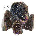 3 KILO LOT - Rough Titanium Amethyst Druzy w/ Cut Base - MIXED SIZES