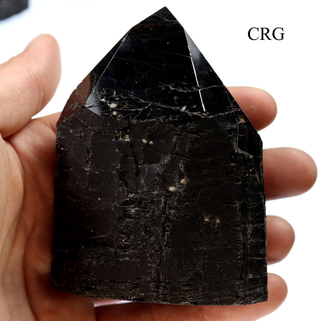 Top Polished Black Tourmaline Tower - 200-800 g - 3 KILO LOT