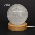 3" Round Wooden LED Color Changing Light Display Lamp Base