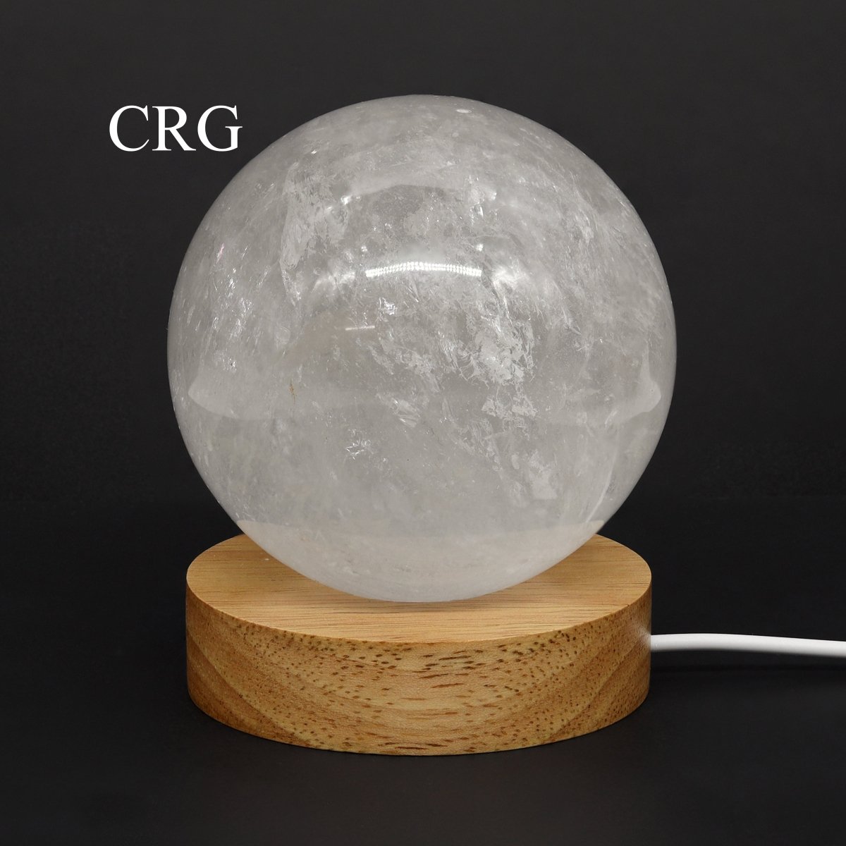 3" Round Wooden LED Color Changing Light Display Lamp Base