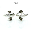 30 GRAM LOT - Moldavite and Herkimer 925 Sterling Silver Rings / ADJUSTABLE