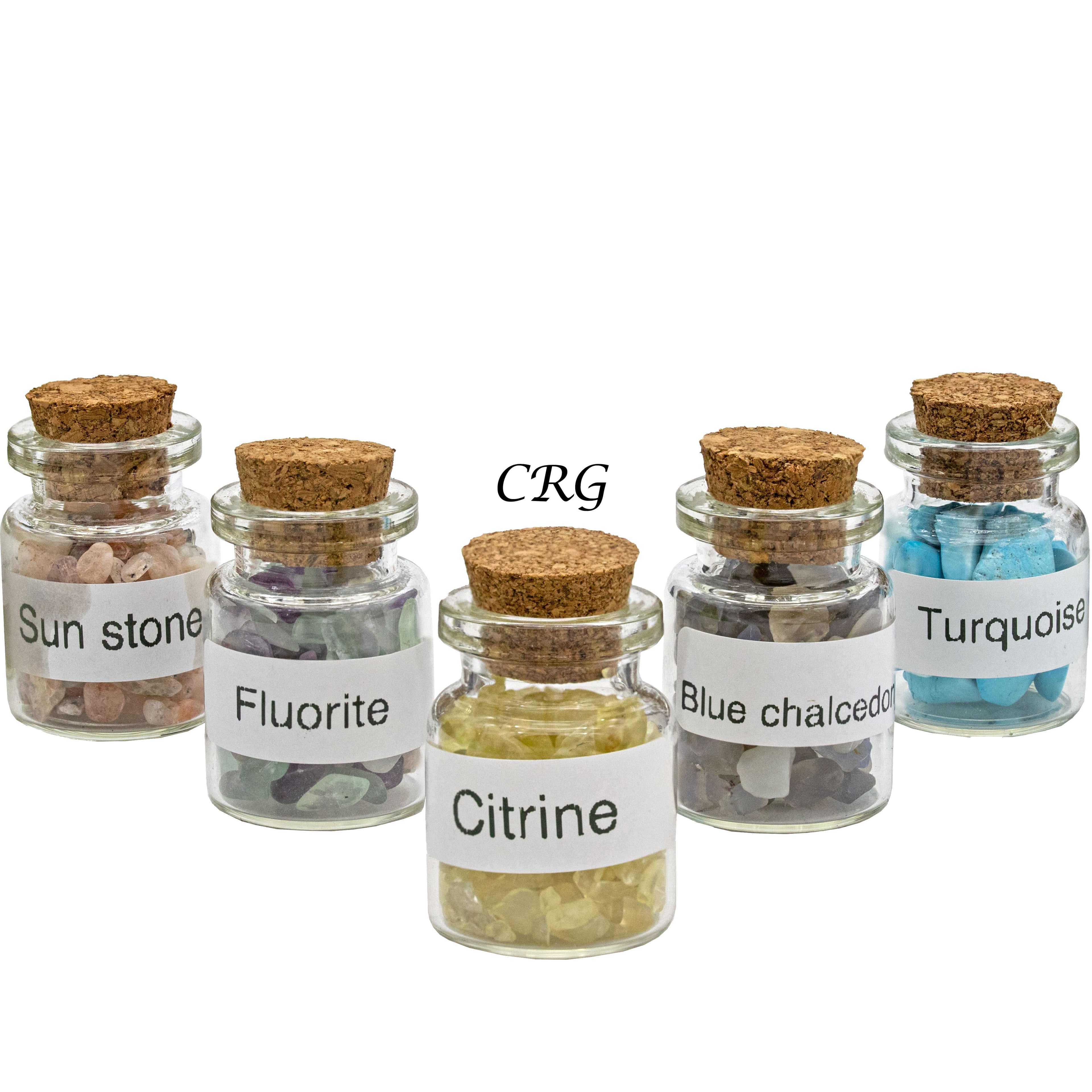 Gemstone Chips in Small Bottle (24 Pieces)(2 Sets Of 12) Assorted Crystal Confetti