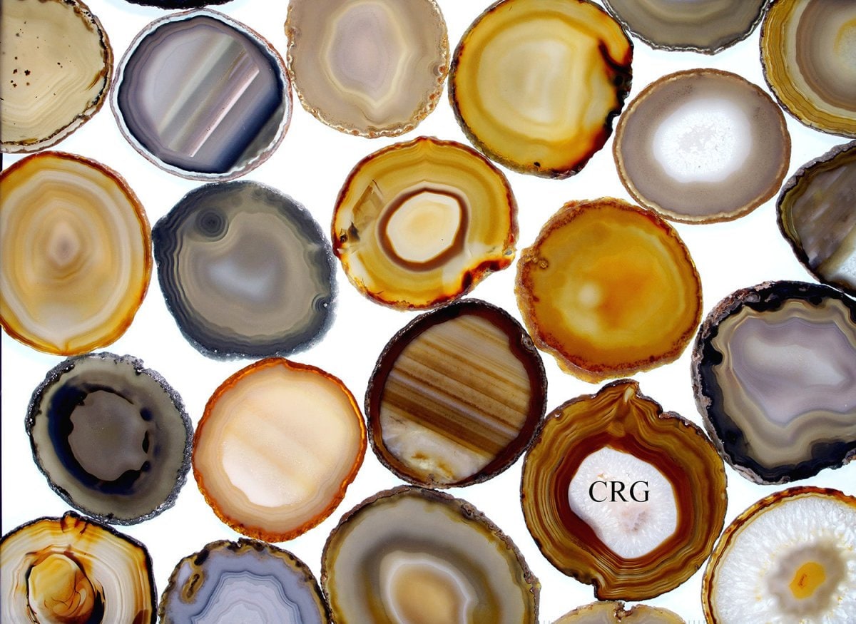 Natural Agate Slice Size #2 (3 To 3.5 Inches) (1 Piece)
