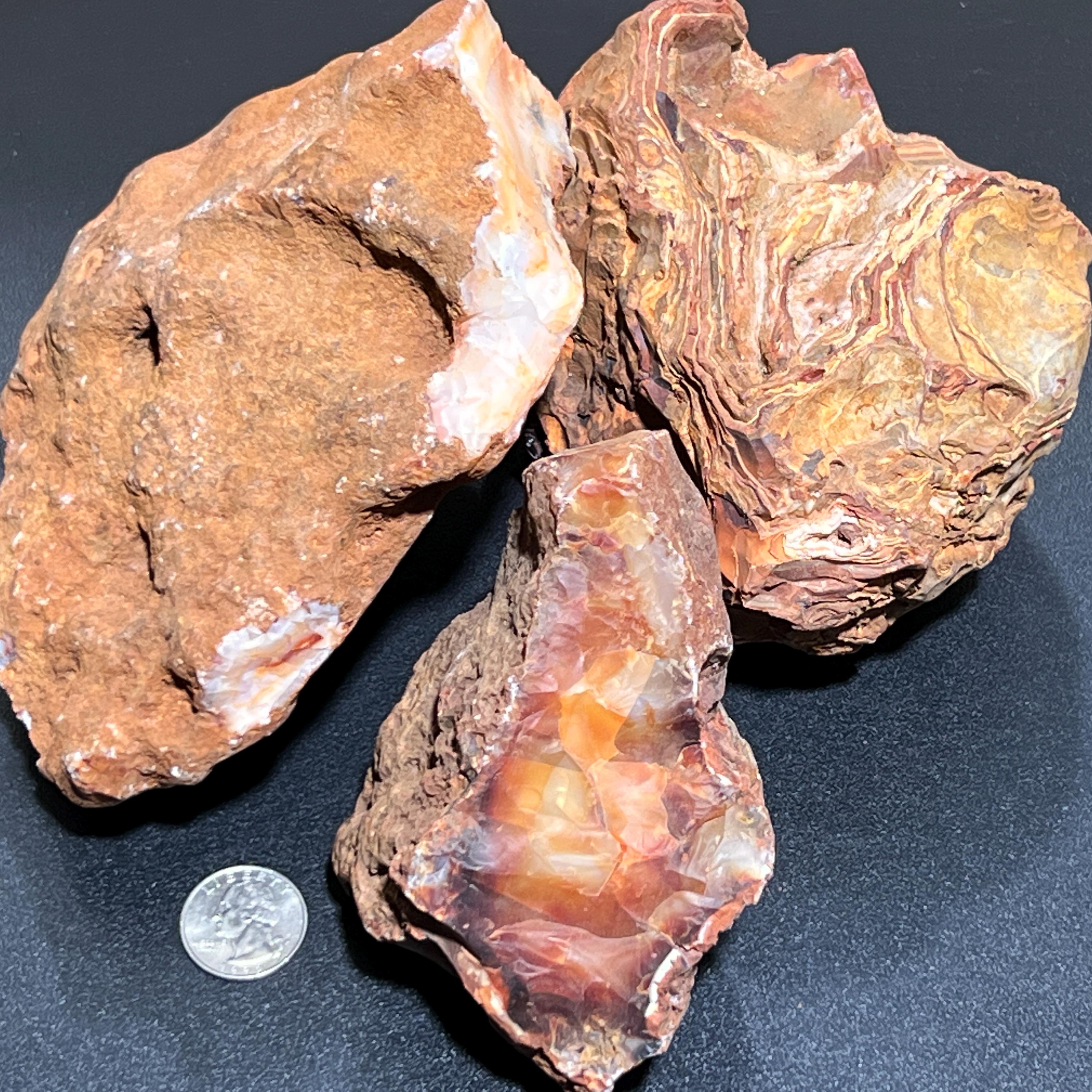 Extra Large Red Carnelian Agate Crystal Boulders (4-8 Inches) Rough Raw Stones