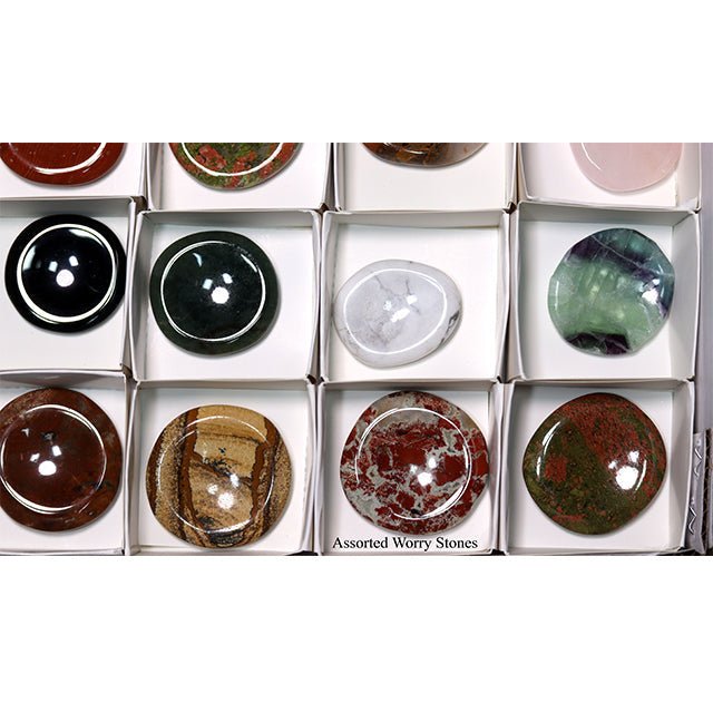 35 Piece Flat - Assorted Worry Stone / 1"-2"