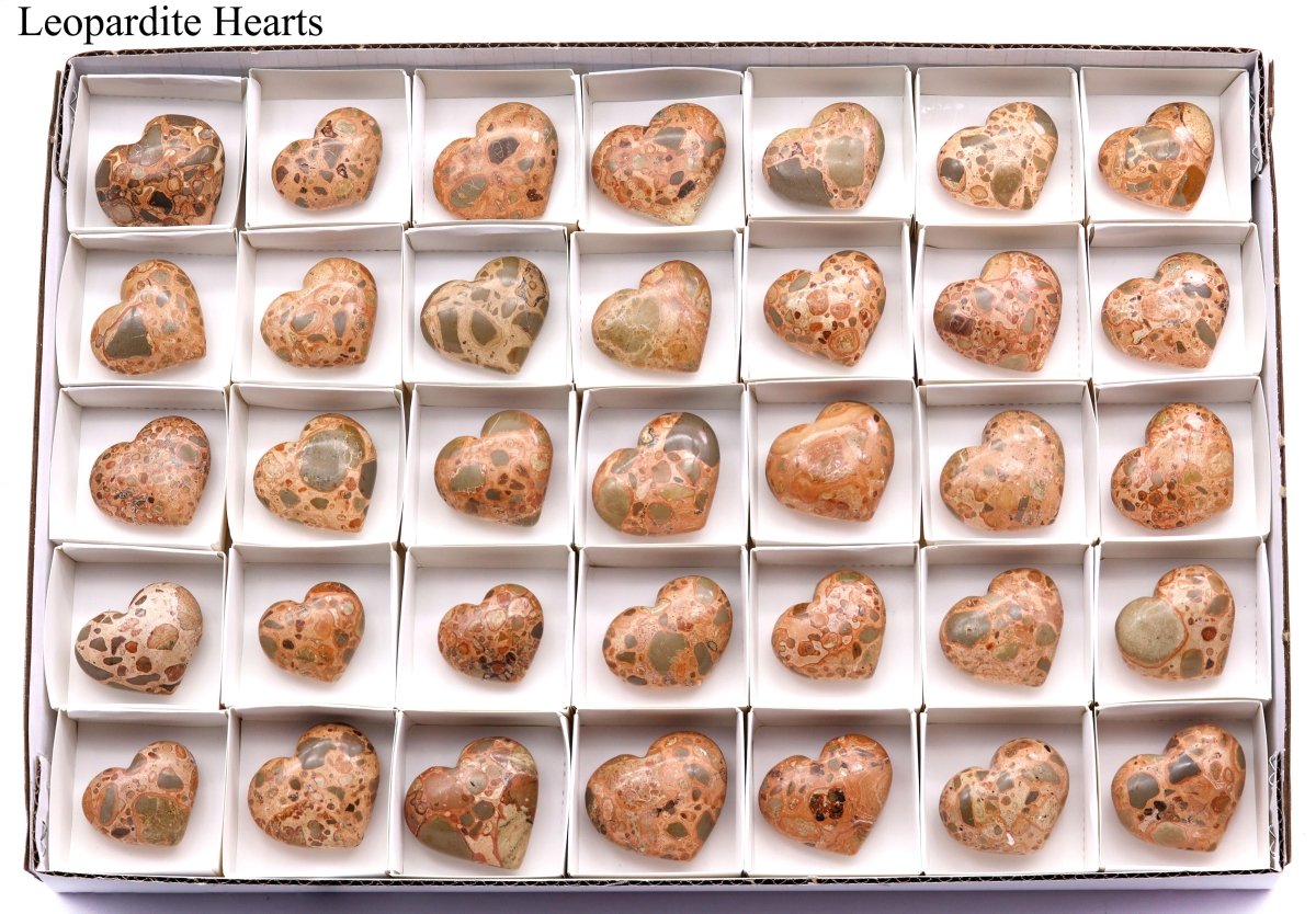 35 Piece Flat - Leopardite Hearts