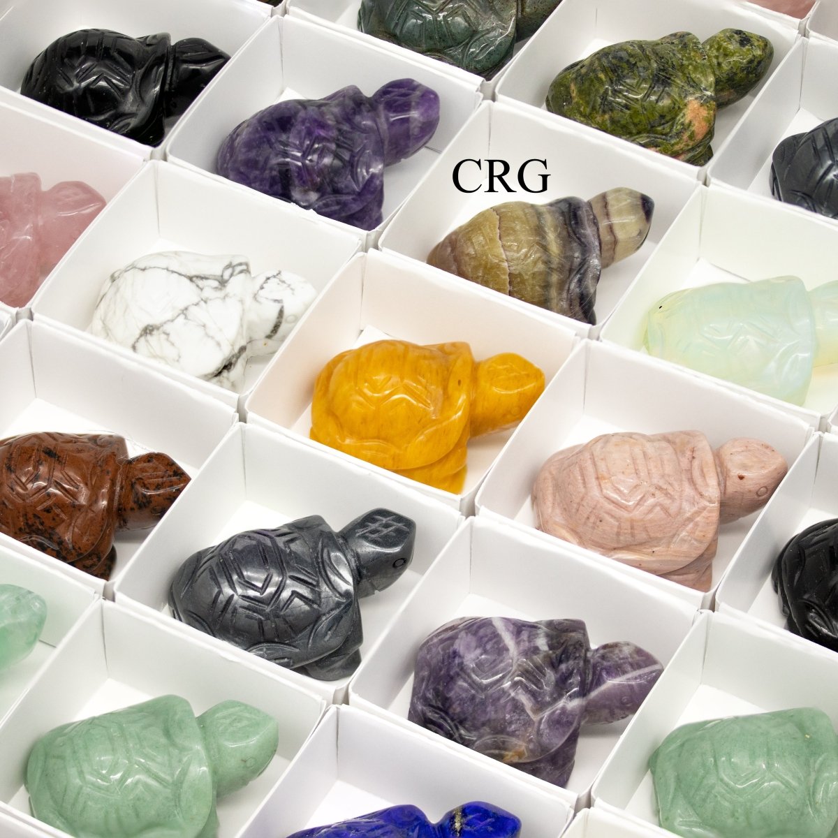 35 Piece Flat - Mixed Crystal Turtles / 2" Avg