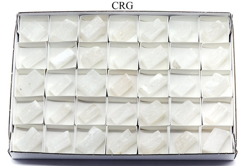 35 Piece Flat - Rough Selenite