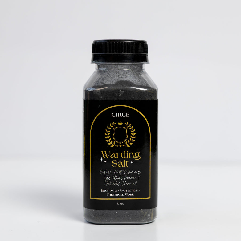Warding Salt – Ritual Protection Blend with Black Salt, Rosemary & Activated Charcoal (8 oz)