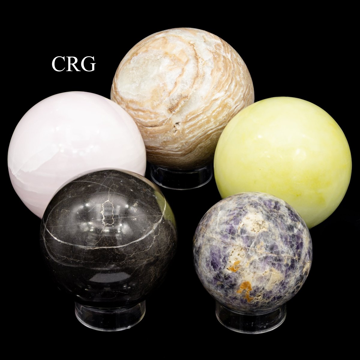 4 KILO LOT - Mixed Gemstone Spheres - Buy Out Sale! / 3-6" AVG