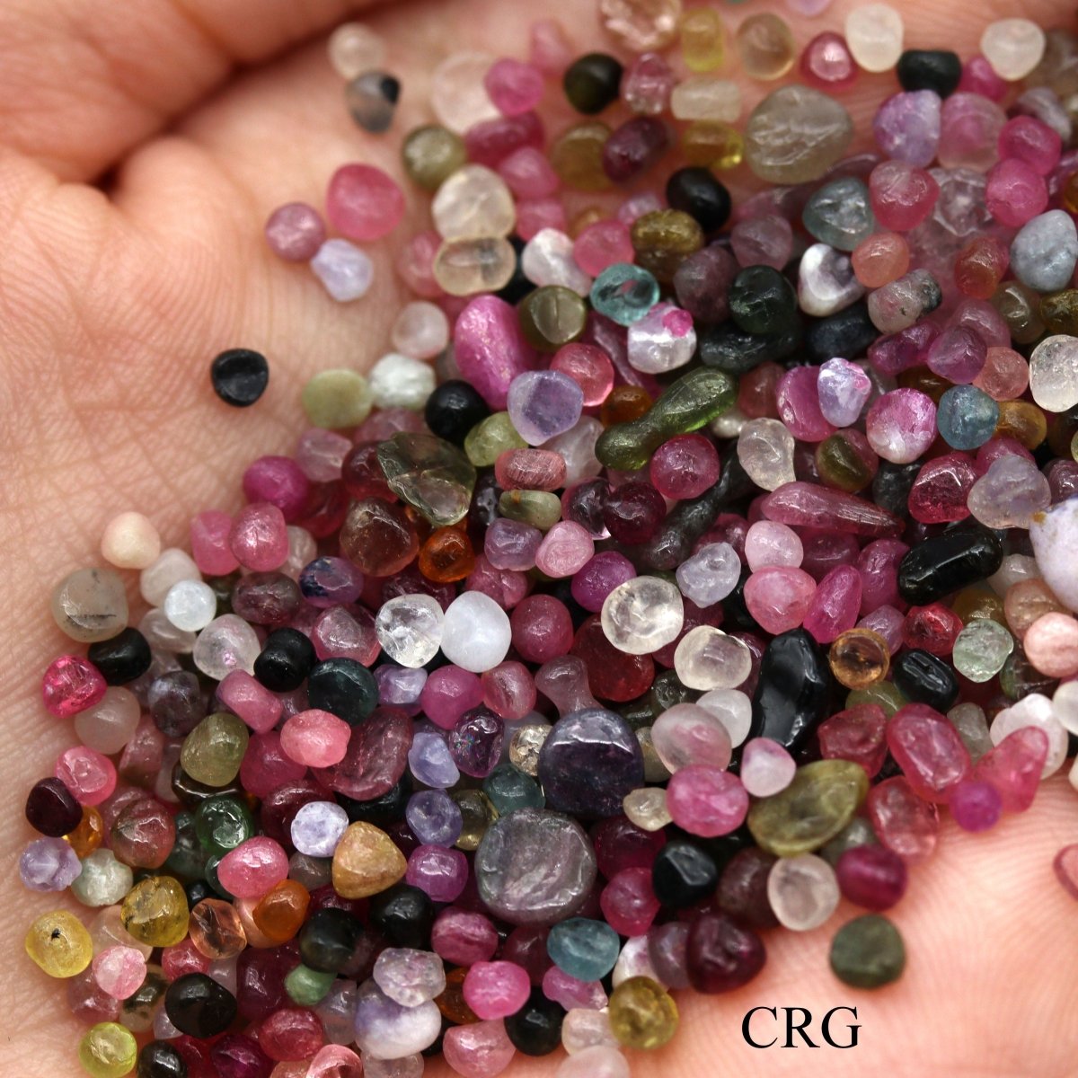 4 OZ. LOT - Multi-Colored Tourmaline Tiny Tumbled Chips