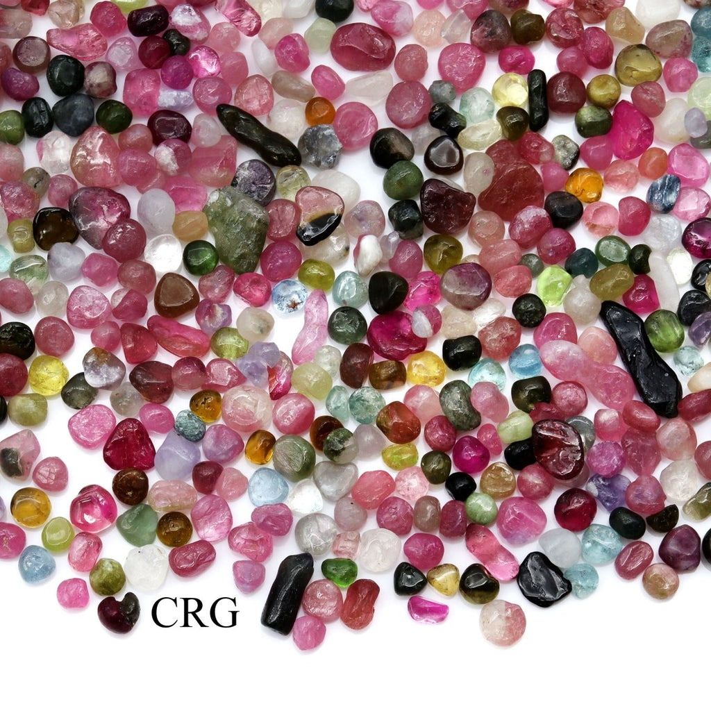 4 OZ. LOT - Multi-Colored Tourmaline Tiny Tumbled Chips