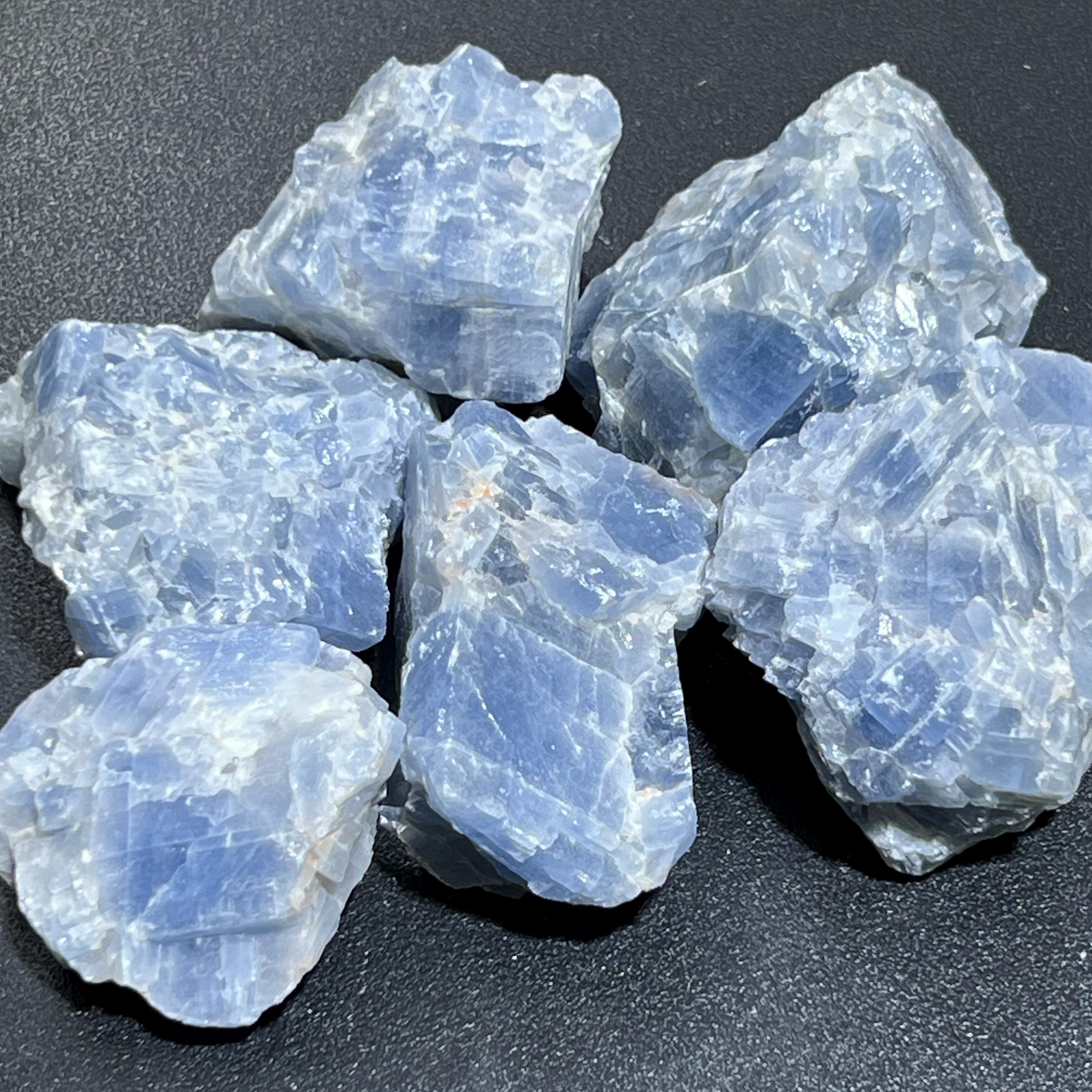 Blue Calcite Crystal Rough Raw Stones (By The Piece or Pound)
