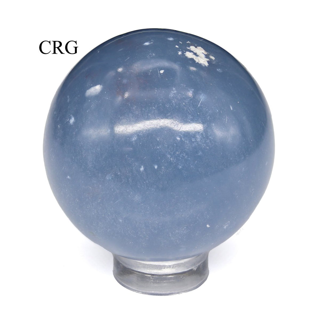 Angelite Small Polished Sphere (1 Piece) (Size 30 To 40 mm) Hand Carved Gemstone Decor