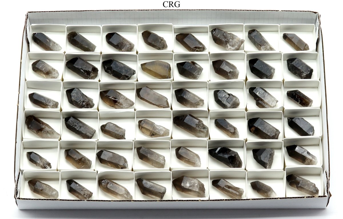 48 Piece Flat - Smoky Quartz Points