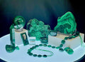 Malachite Set Crystal Bundle Lot (12 Pieces) Bulk Wholesale Gemstone Décor Collection