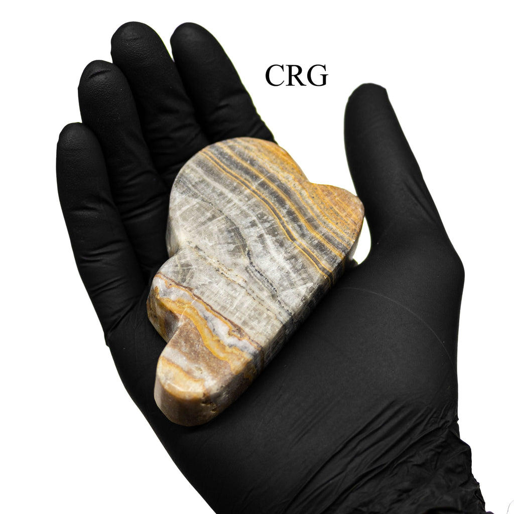 Yellow Banded Onyx Clouds (1 Kilo) Size 1.5 to 3.5 Inches Polished Cloud Crystals