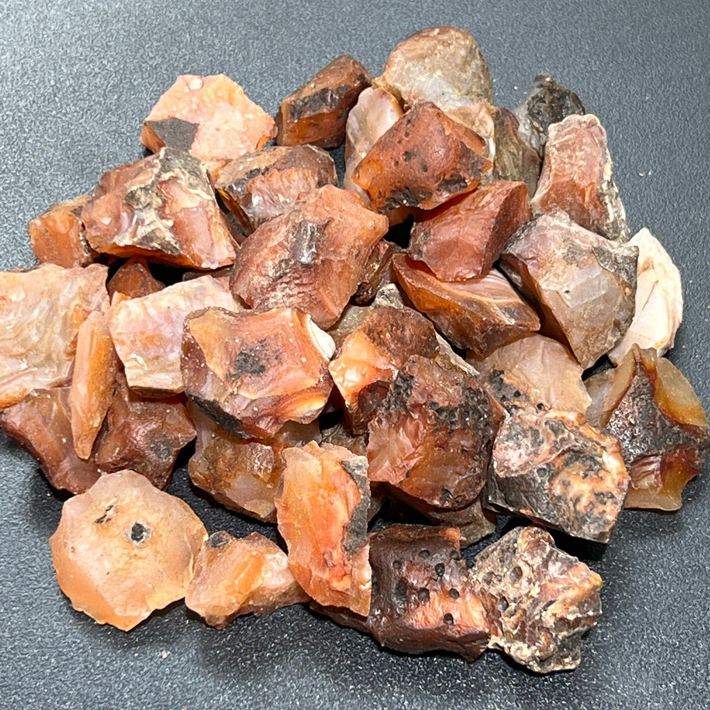 Red Carnelian Agate Crystal Rough Raw Stones (By The Piece Or Pound)