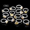 Smoky Citrine Silver Plated Gemstone Rings (Mixed Sizes) (5 Pieces)
