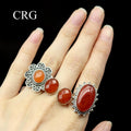 50 Gram Lot - Carnelian Sterling Silver 925 Gemstone Rings Wholesale