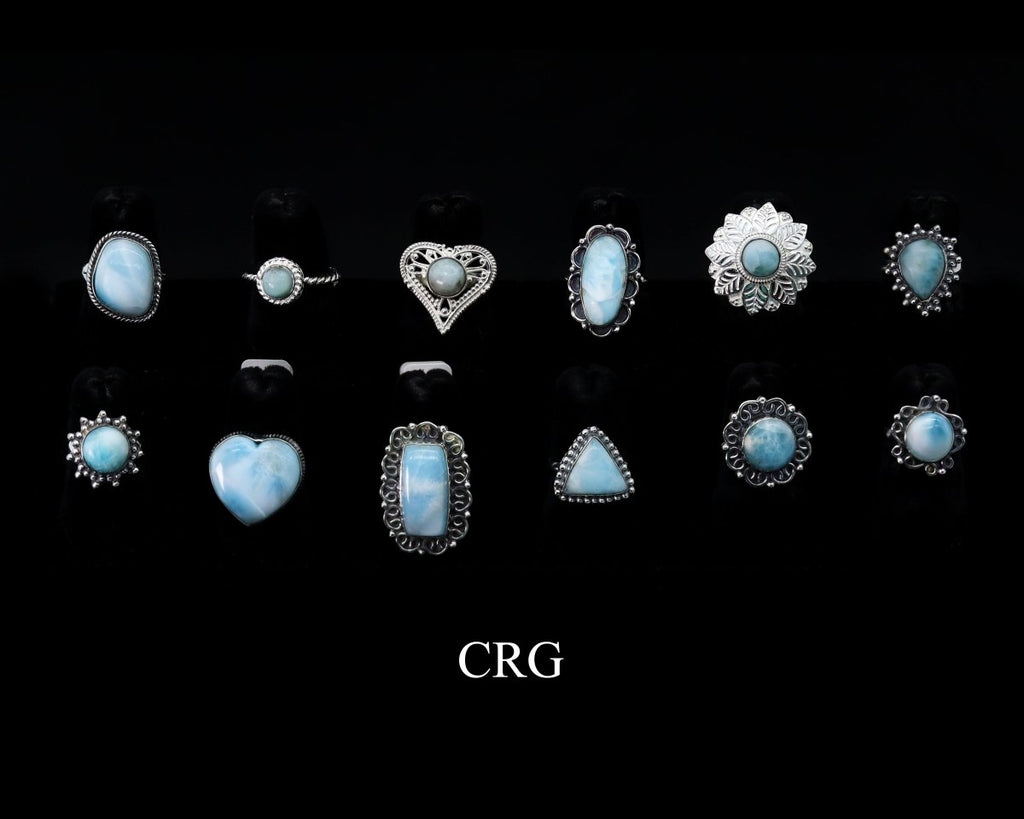 Sterling Silver 925 Gemstone Rings (50 Gram Lot) MIXED STONES
