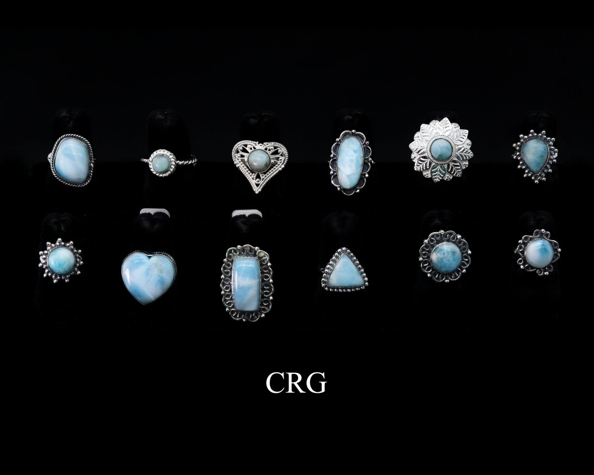 Sterling Silver 925 Gemstone Rings (50 Gram Lot) MIXED STONES