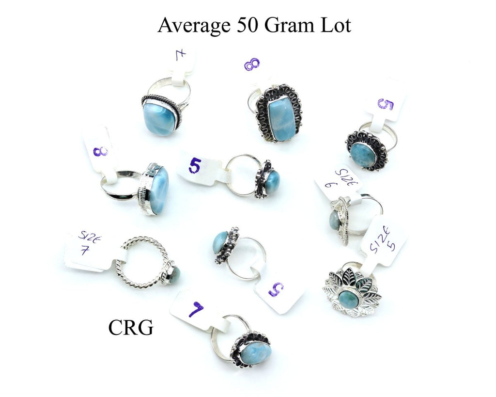 Sterling Silver 925 Gemstone Rings (50 Gram Lot) MIXED STONES
