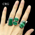 50 Gram Lot - Malachite Sterling Silver 925 Gemstone Rings Wholesale