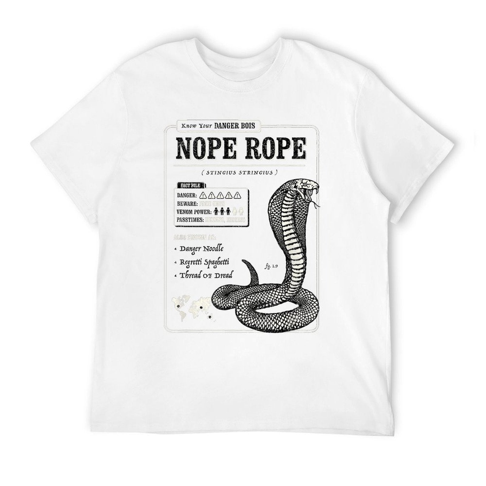 Nope Rope Print - Funny Snake  Easy-care T-Shirt
