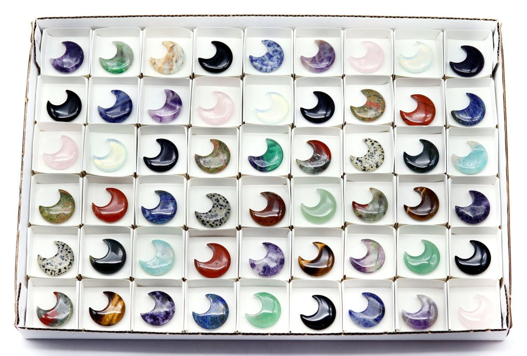 54 Piece Flat - Assorted Gemstone Moons