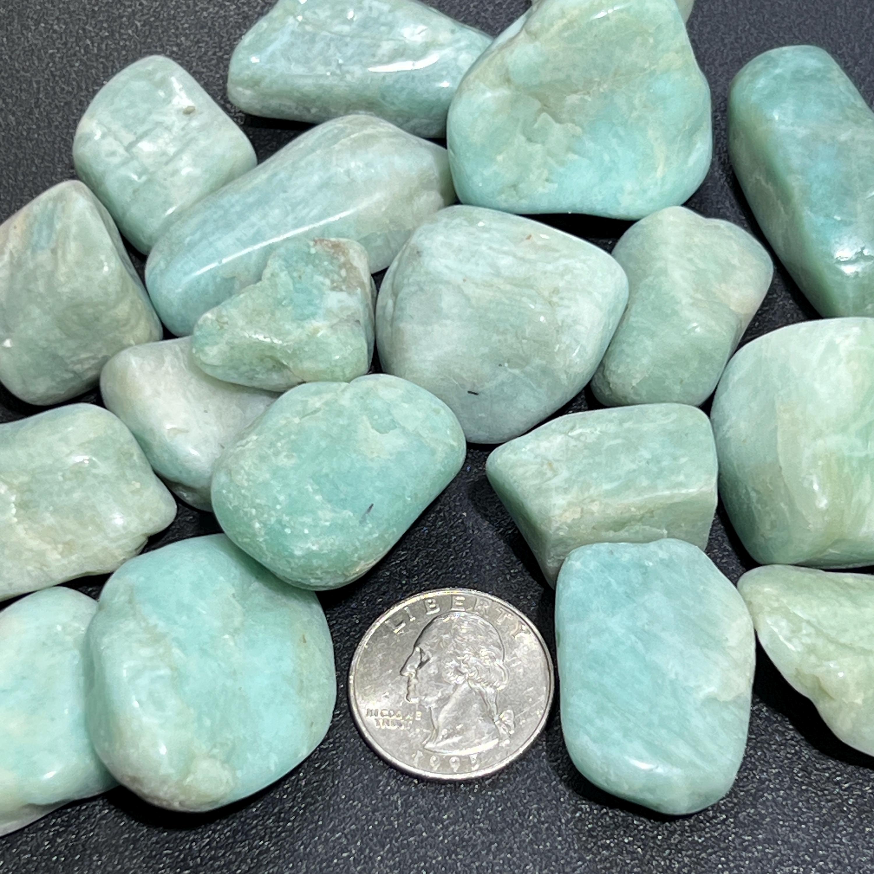 Amazonite Feldspar Tumbled Stones (By The Piece Or Pound)