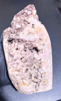 Large Pink Amethyst Druzy Crystal Cluster Standing Freeform Select Polished Carving