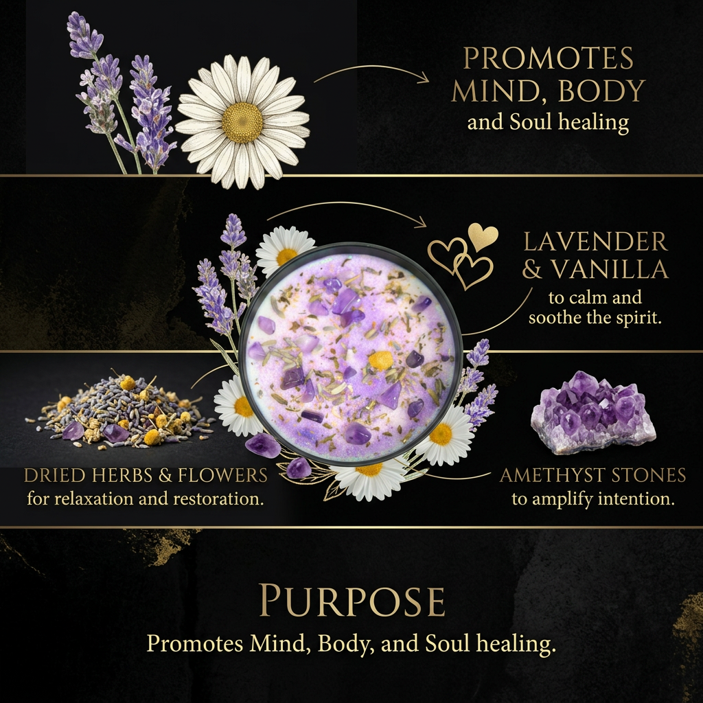 Healing Ritual Candle — 8‑oz Recovery & Wellness Candle