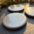 Black Shungite Polished Coaster Carving (3.5 Inch)