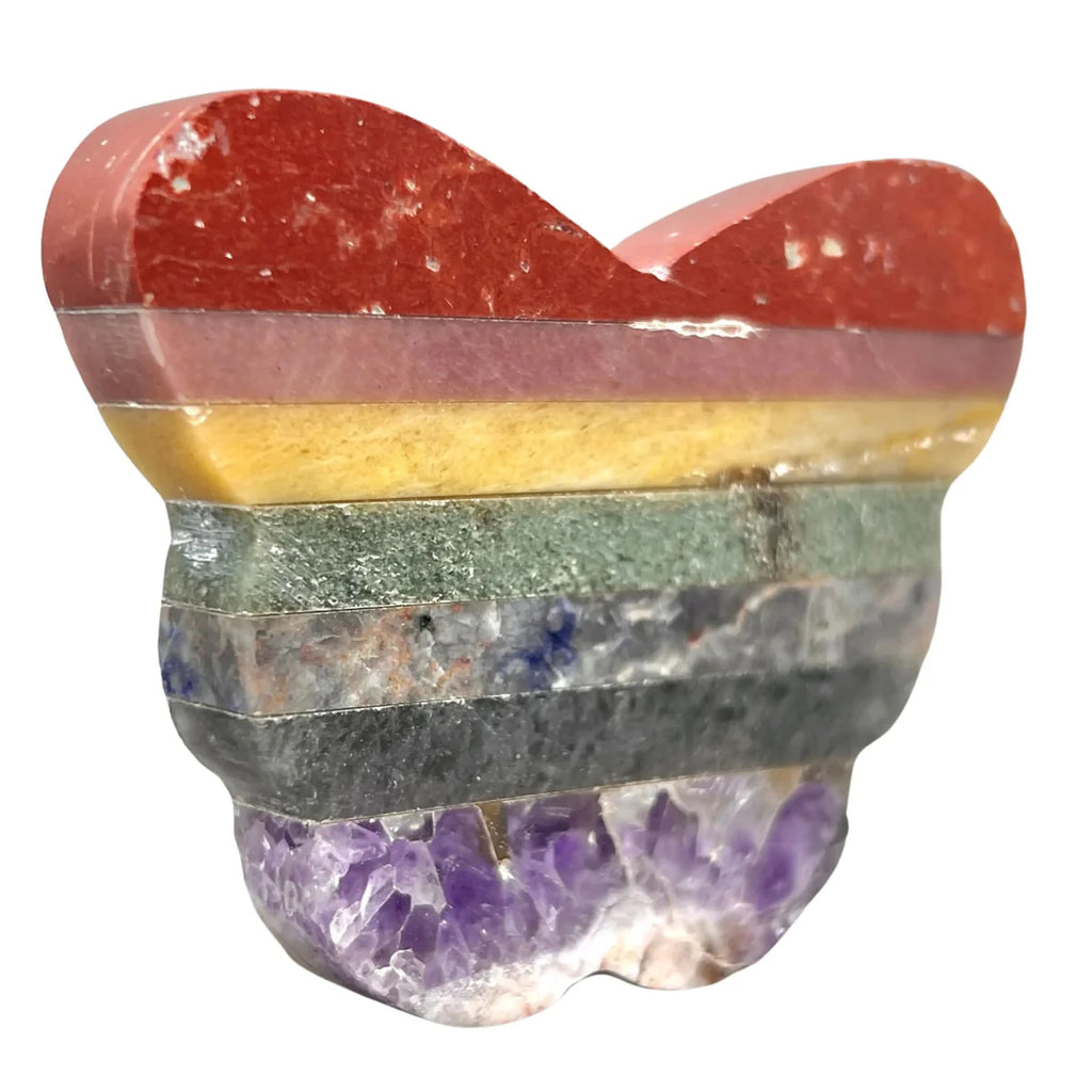 7 Stone Butterfly (1 Piece) Size 3 Inches Crystal Gemstone Shape