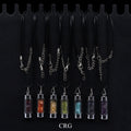 7 Stone Chip Bottle Necklace Set (20 Inches) (7 Pieces)