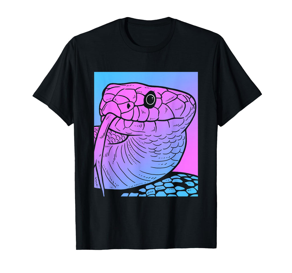 Vaporwave Snake Aesthetic Pastel Goth T-Shirt - Novelty Apparel for Adults