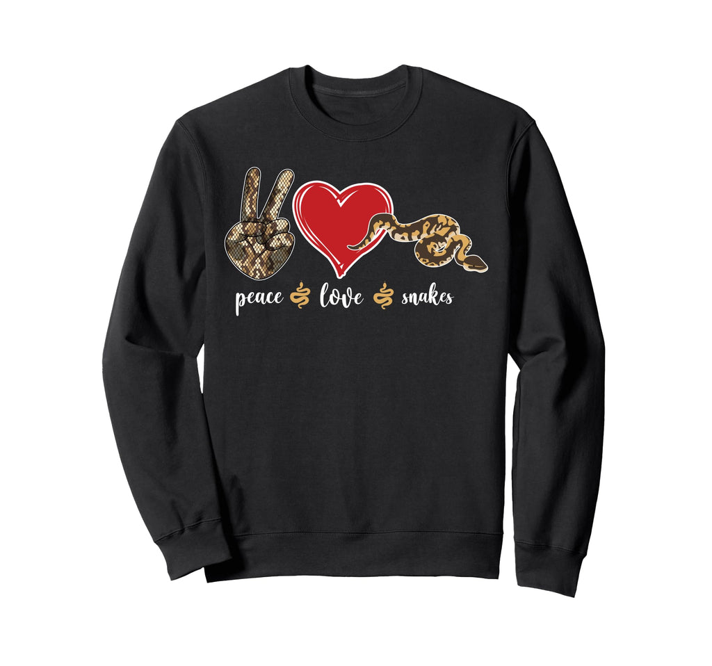 Snake Serpent Peace Love Snakes Sweatshirt - Graphic Print Men Women