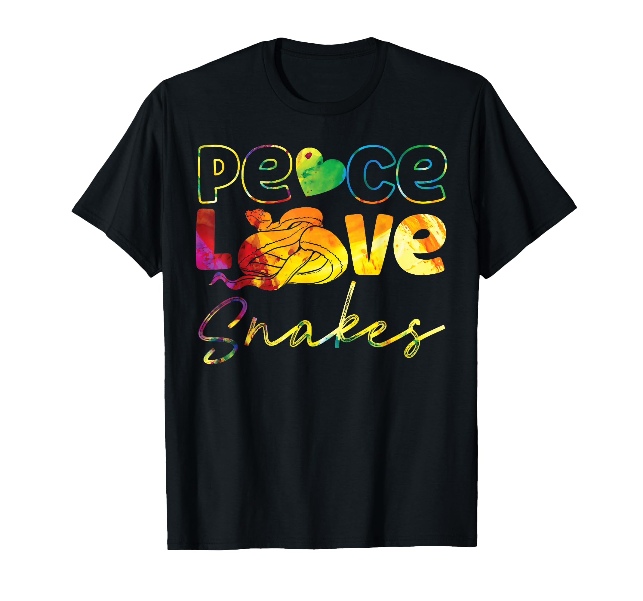 Snake Serpent Peace Love Snakes T-Shirt - Minimalist Print Men Women