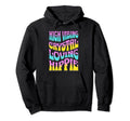 High Vibing Crystal Loving Hippie Hoodie - Trendy Graphic for Adults